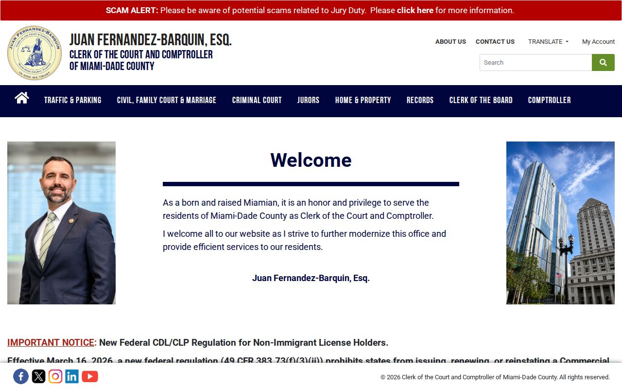 North Miami previous residents Miami-Dade Clerk records services